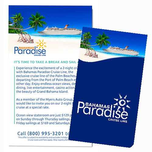 Bahamas Paradise Cruise Line Card Cover / Designed by Jacob Rouseau