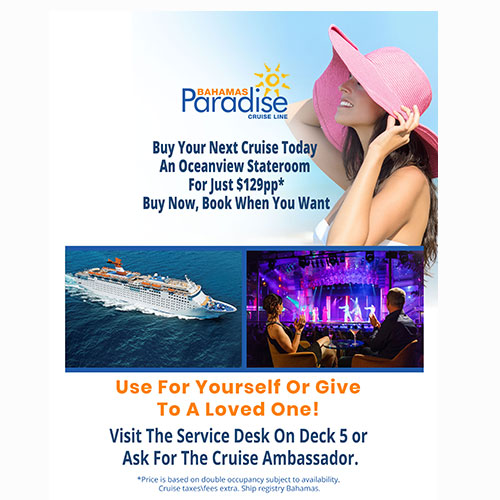 Bahamas Paradise Cruise Line Email / Designed by Jacob Rouseau